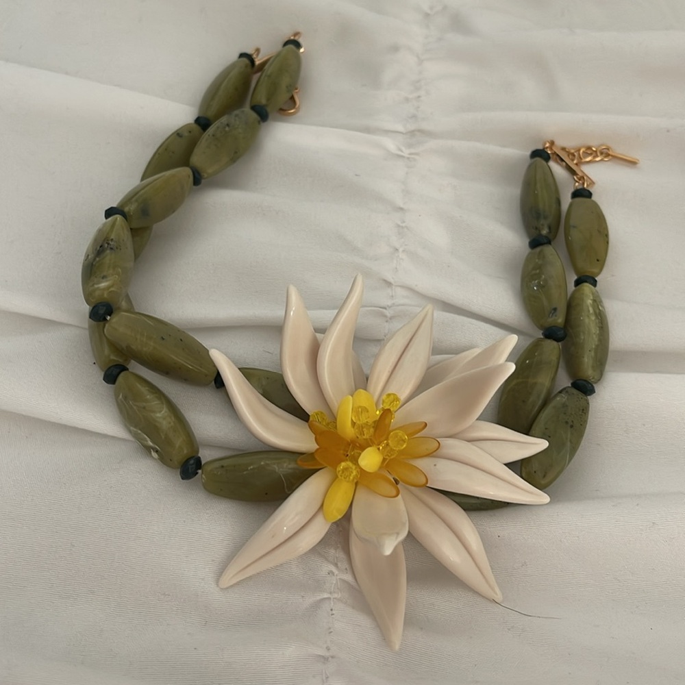 Zara flower bead choker necklace and bracelet - Picture 2 of 7
